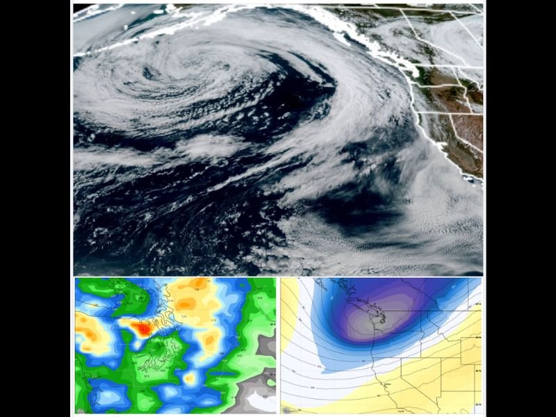Alaska Low Pressure System to End Seattle's Record 86 Degree Heat Bringing Showers and Possible Thunderstorms to Washington This Weekend