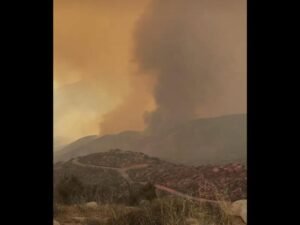 Border 6 Fire Grows to 700 Acres in Southeastern San Diego County California With Evacuation Warnings in Effect as Blaze Burns Into Mexico
