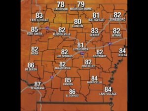 Comfortable Wednesday Relief Arrives Across Arkansas With Lower Humidity and Highs in the Upper 70s to Mid 80s After Brutal Sunday and Monday Heat