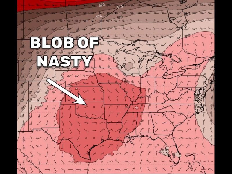 First Major Heat Dome of Summer 2026 Targets Arkansas Next Week With Temperatures Well Into the 90s and Heat Index Values Near and Above 100 Degrees
