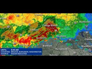 Flash Flood Warning Issued for Brazos Burleson and Washington Counties Until 8 45 AM as Heavy Rain Hits College Station