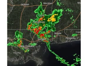 Heavy Rain Blossoms Over Already Saturated South Mississippi Tonight Raising Renewed Flash Flood Concerns Near Hattiesburg Laurel and Gulfport as Ground Reaches Capacity