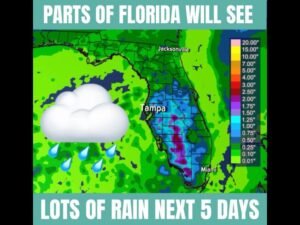 Heavy Rainfall Totals of 2 to 3 Inches Expected Across Central and South Florida Over the Next Five Days With the Greatest Accumulations South of Tampa and Orlando