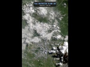 High Daily Storm Chances Continue Over Houston Texas With Rare Freeway Cloud Formation Observed Tuesday Morning as Afternoon Activity Peaks Through Midweek