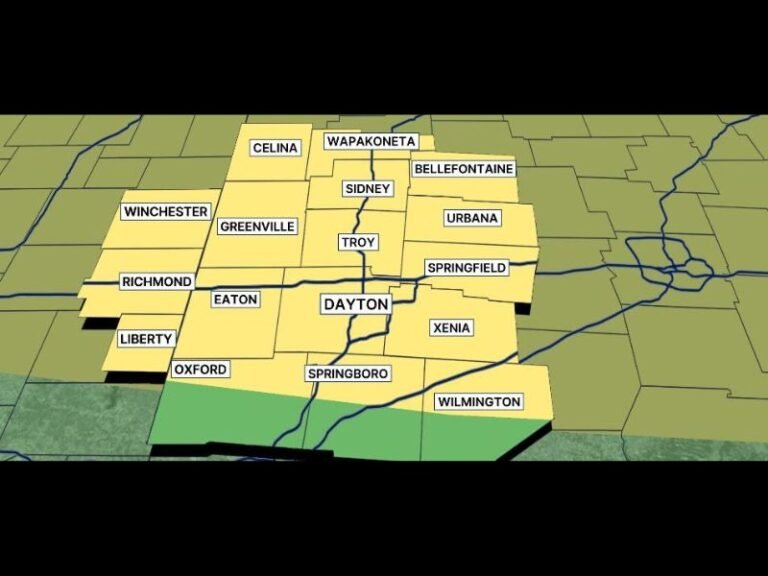 Level 2 Severe Weather Risk Upgraded Across Miami Valley Ohio With Damaging Winds the Primary Threat for Dayton Springfield and Troy Saturday Afternoon