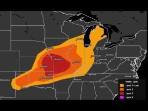 Level 3 Severe Weather Outbreak Targeting Kansas City and Joplin Saturday With 70 MPH Winds Large Hail and Tornadoes Threatening Eastern Kansas and Western Missouri