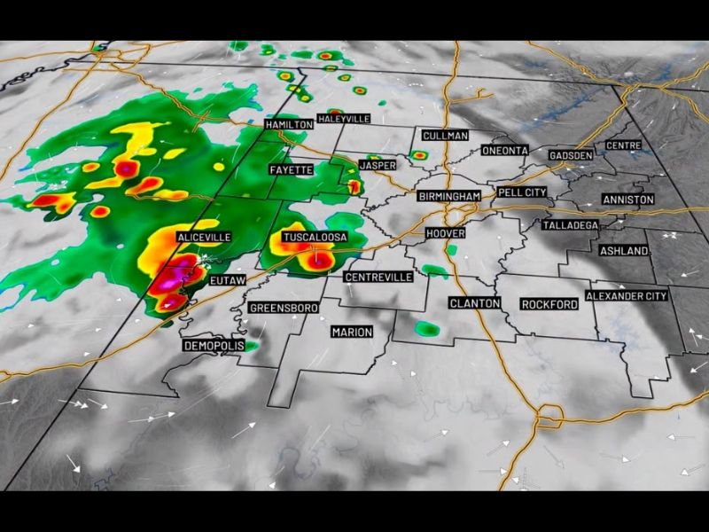 More Storms Possible Wednesday and Thursday Across Alabama Before Dangerous Heat Index Values Reaching 102 Degrees Arrive This Weekend