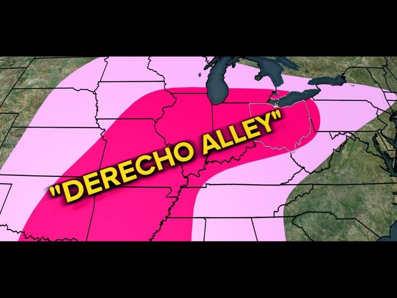 Ohio Sits in Derecho Alley as Summer Peak Season Begins With Storms Capable of Producing 100 MPH Winds Across Hundreds of Miles From the Plains Through the Ohio Valley