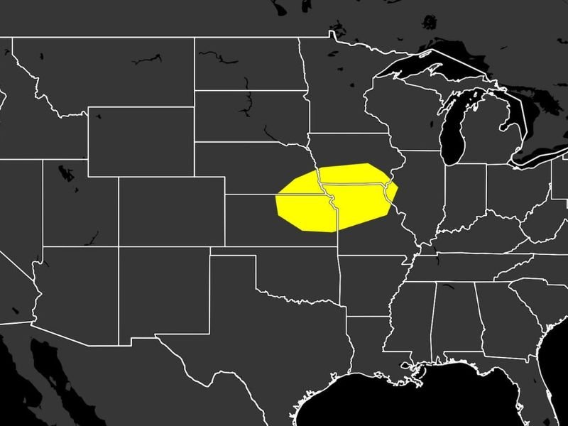 SPC Level 1 Severe Weather Outlook Targeting Iowa Missouri and Kansas Saturday as Surface Low and Missouri Valley Instability Fuel Afternoon and Evening Storm Chances