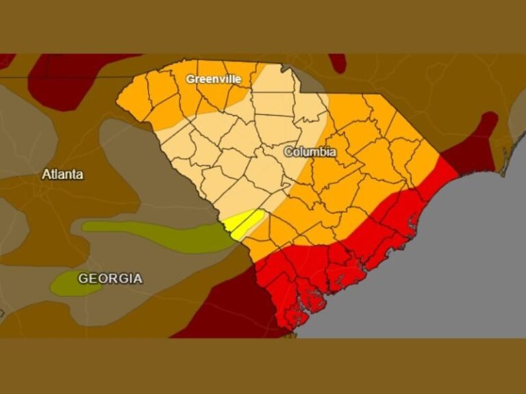 South Carolina Drought Improves to Level 1 and 2 Across Interior After Record Dry January Through April but Coastal Areas Remain in Severe Level 3 Drought
