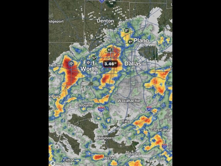 Storms Dump Over 3 Inches of Rain and 2 Inch Hail Across Dallas Fort Worth Texas as Outflow Boundary Triggers Widespread Coverage Exceeding Forecasts