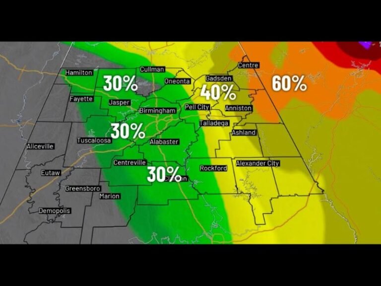 Summer Heat Takeover Gripping Alabama This Week With Heat Index Values Reaching 100 Degrees by Friday and Popup Storm Chances Highest Across the Eastern Half of the State