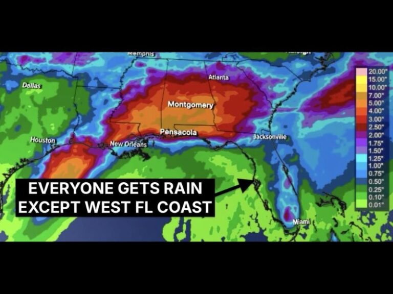 Tropical System Dumps Over 5 Inches on the Florida Panhandle and Alabama Over the Next 5 Days While the West Florida Coast Stays Dry